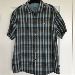 Kühl Men’s Short Sleeve Button-Up Plaid Shirt